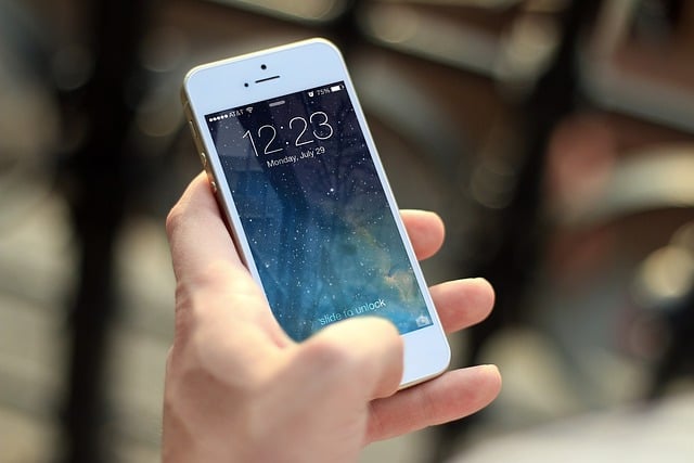 A smartphone in a hand
